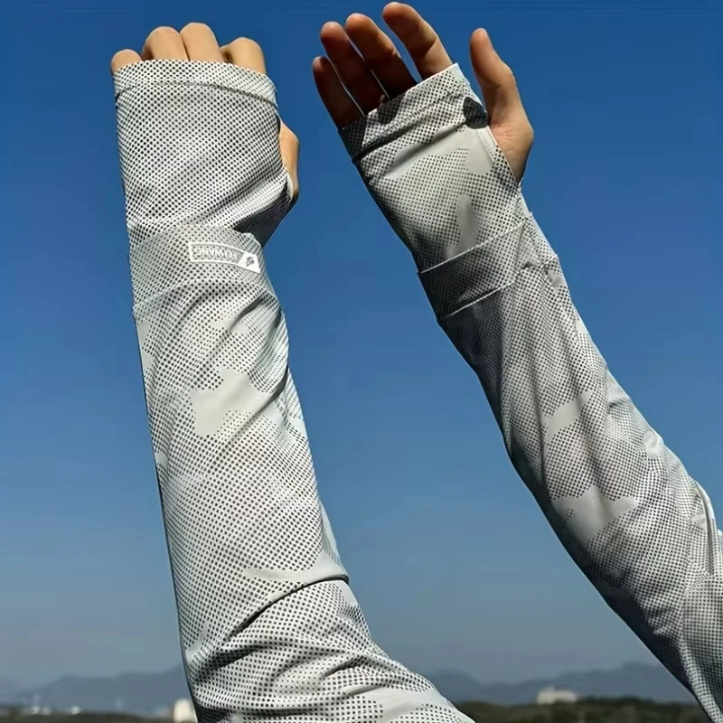 Upf50+ Uv Protection Arm Sleeves Mask, Cooling Loose Fit Sun Sleeves For Men Women, Driving Cycling Sports Cover Accessories view 4