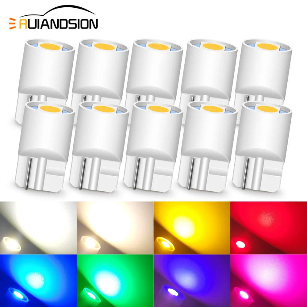 

10PCS/Lot T10 W5W LED Bulb 12V Signal Light 5050 Chip Interior Reading Light Dashboard Indicator Lamp Door Bulb For Car Truck RV