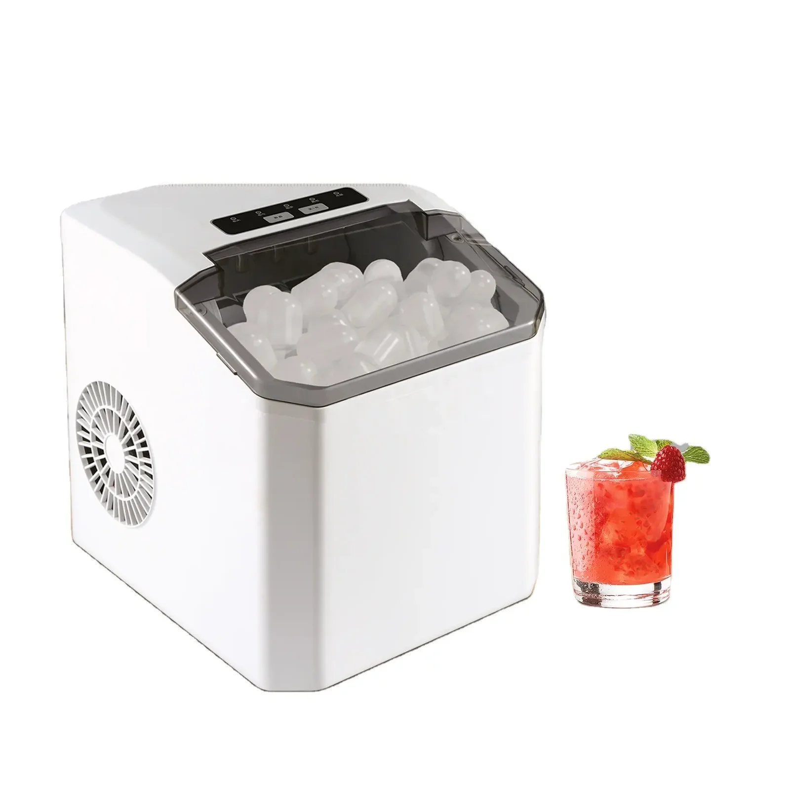 

12Kgs/24H Ice Maker Portable Ice Maker Countertop Professional Custom Home Portable Bullet Cube Mini Ice Maker Machine