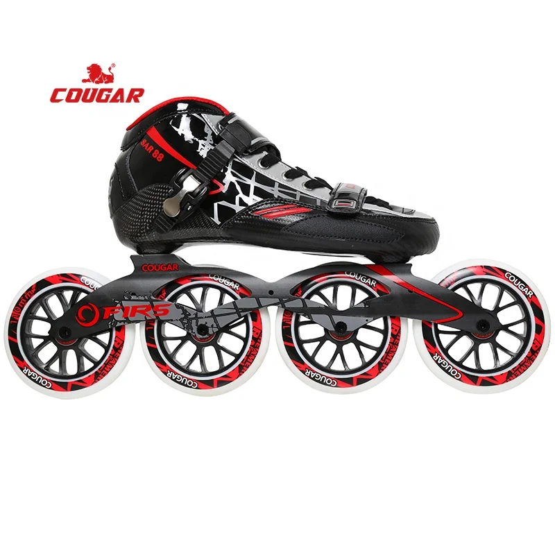 Patines en línea COUGAR, Patines profesionales, patinaje sobre ruedas Profesionales, patines de velocidad de fibra de carbono, zapatos para adultos, hombres y mujeres AA