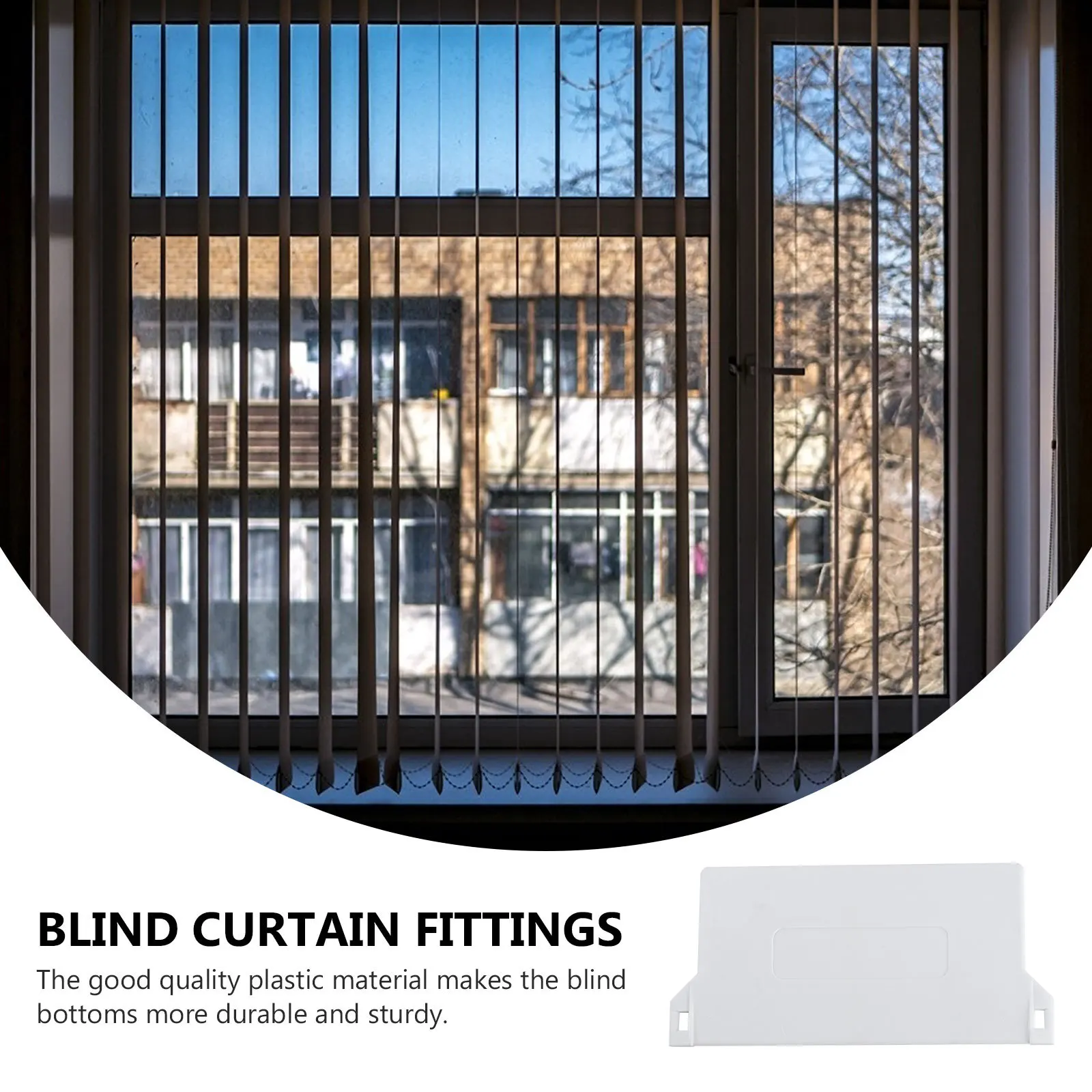 

Vertical Blind Accessories 10PCS White PVC Bottom Weights Slats Repair Plate Plastic Fittings for Roller Blinds