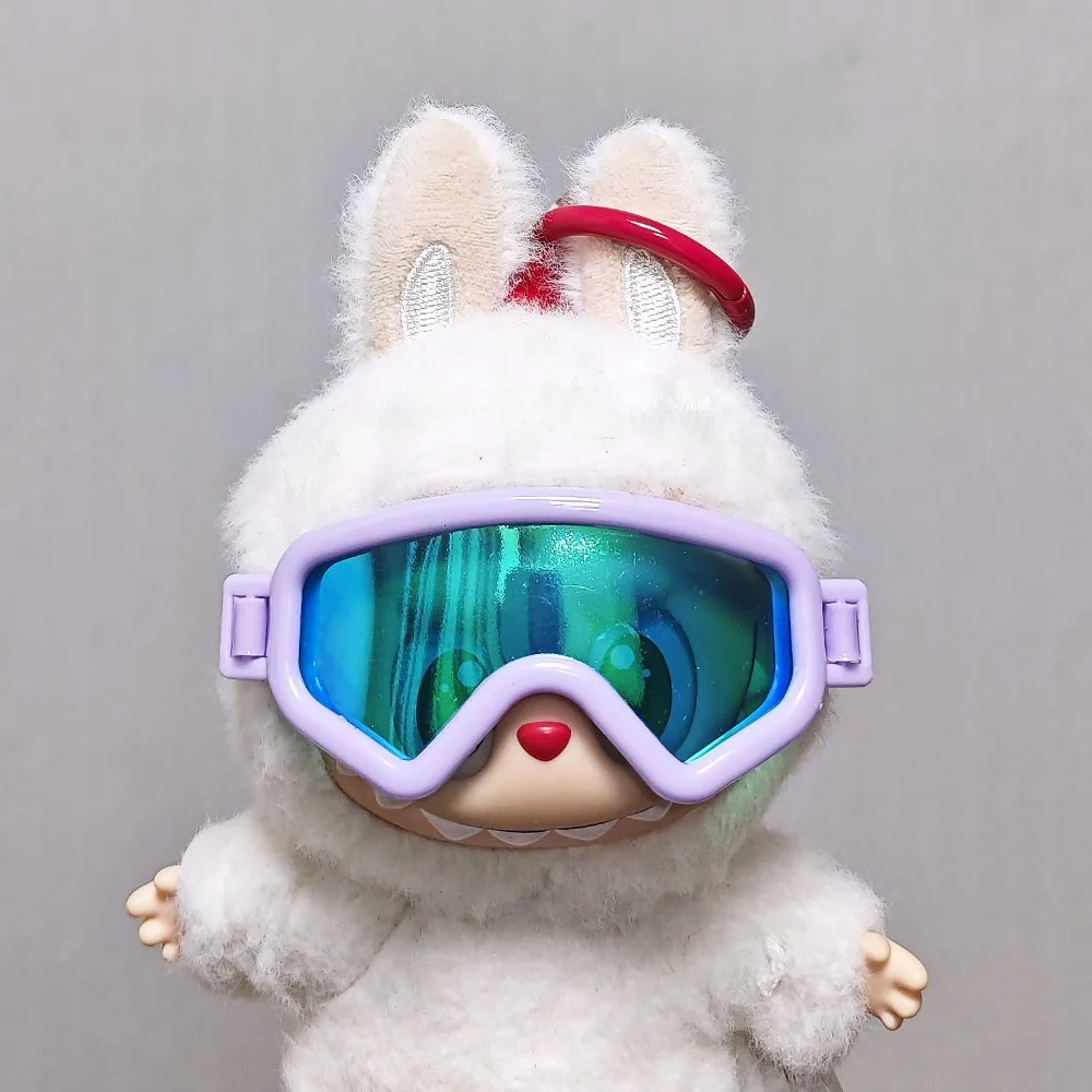 Colorful Doll Ski Goggles Protective Eyeglasses for 15-17cm Labubu Doll Clothes Dolls Glasses Accessories