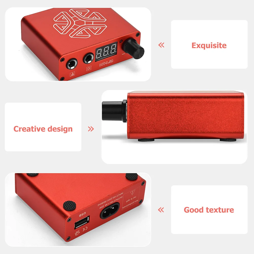 

Premium Power Voltage Regulator with LED Display Digital Screen for Tattooing Machine USB Output Port Stable Performance