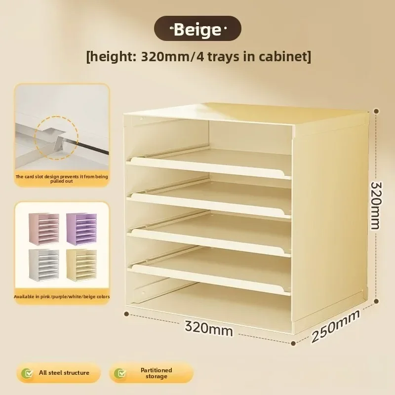 Multi Layer Office Desk Storage Cabinet Filing Cabinet Steel File Storage Box Drawer Organizer Cabinet A4 Documents