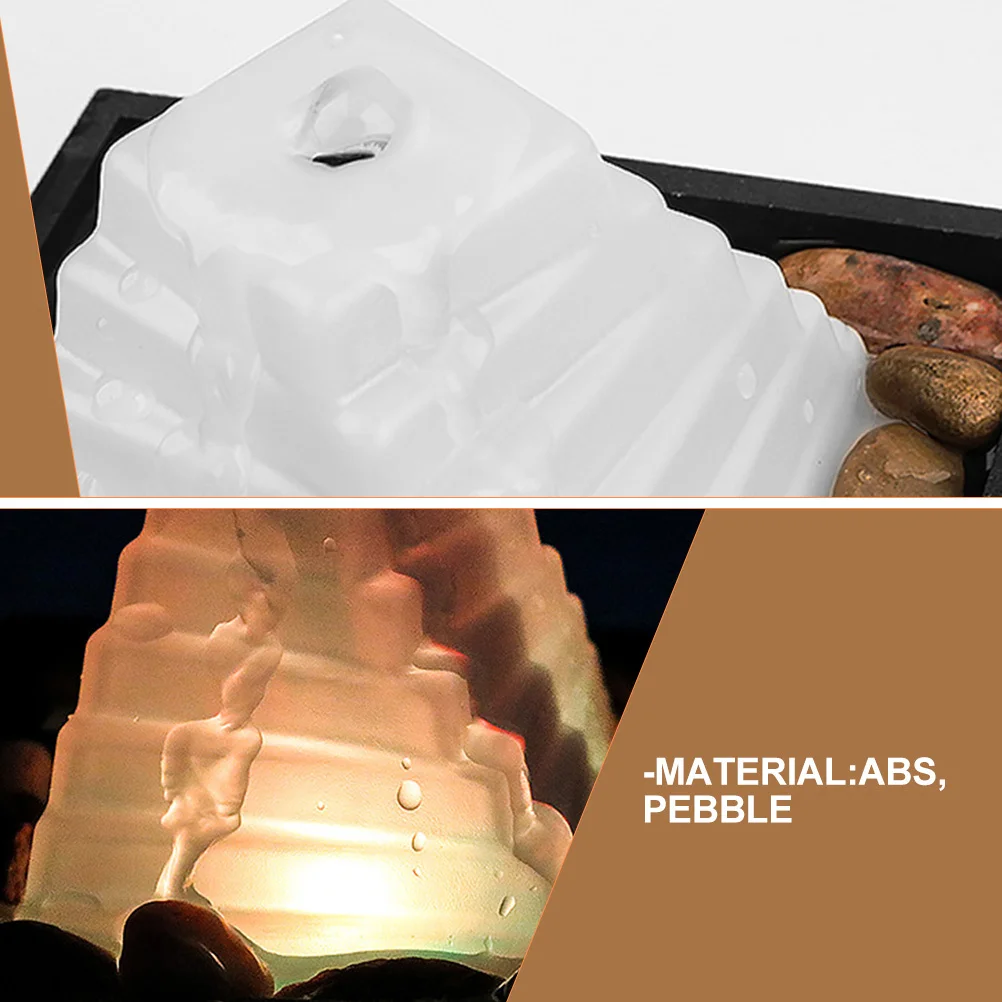 

1Set Exquisite LED Tabletop Fountain Indoor Waterfall Zen Relaxation Fountain for Desktop Living Room Decor Tabletop Fountains