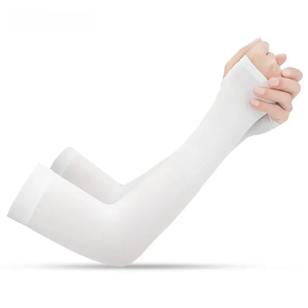1-8 paar verkoelende compressie-armmouwen met duimgat UPF 50+ UV-bescherming Tattoo Cover Up voor sporttraining wandelen