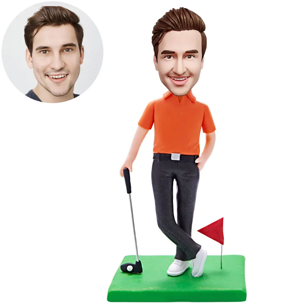 

Home Decor Custom Bobblehead Figurine Personalized For Man-Custom Bobblehead Golf Course Man