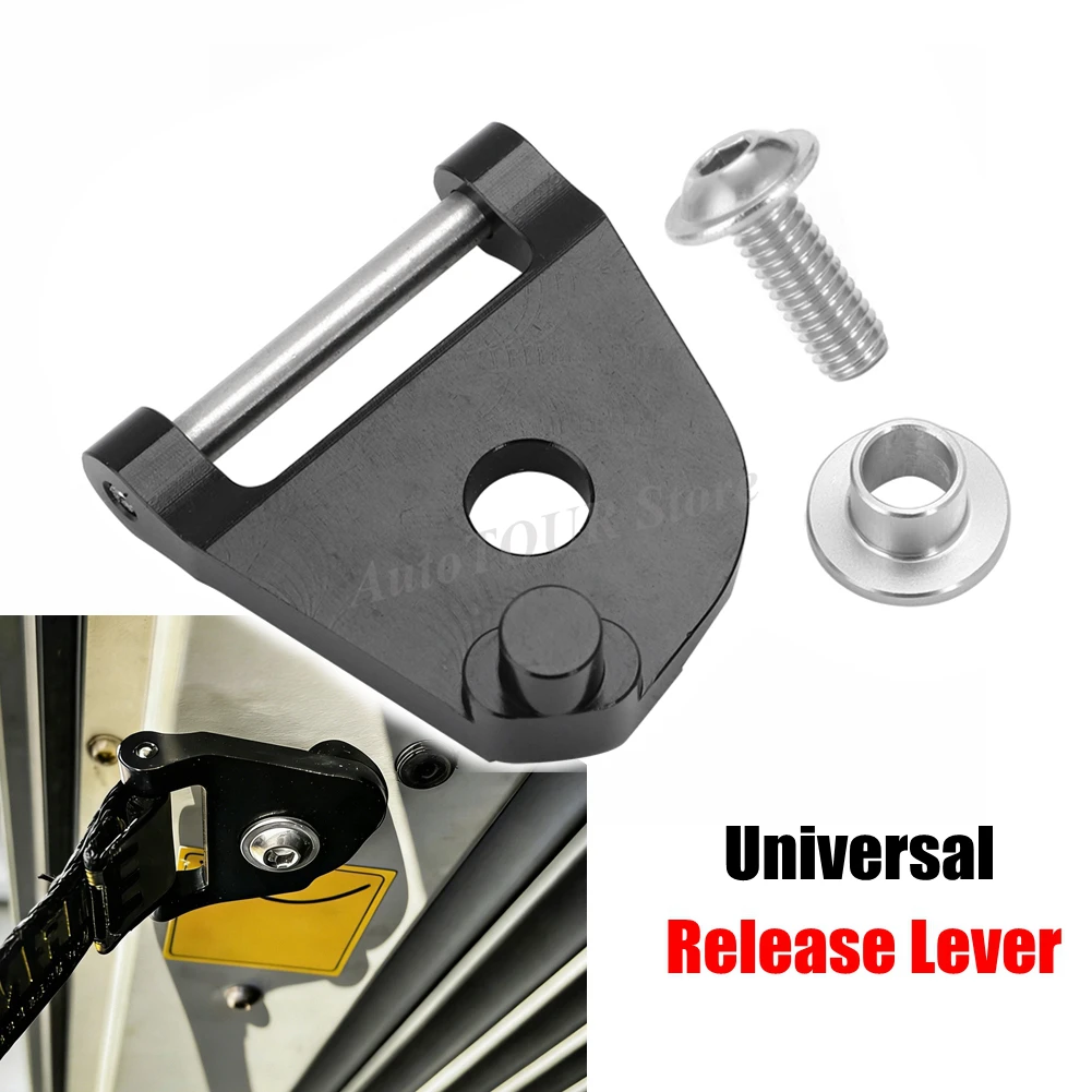 

For Ford Ranger Raptor Mountain Top Roller Shutter Cover Strap Release Lever Lock with Mounting Hardware Kit Pick Up Aluminium