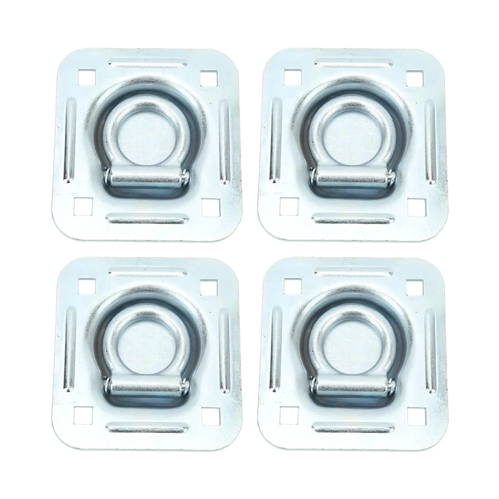 4Pcs Recessed Tie Down D Rings Heavy Duty 124x114mm Flush Mount Cargo Tie Down Anchors for vans Trailers