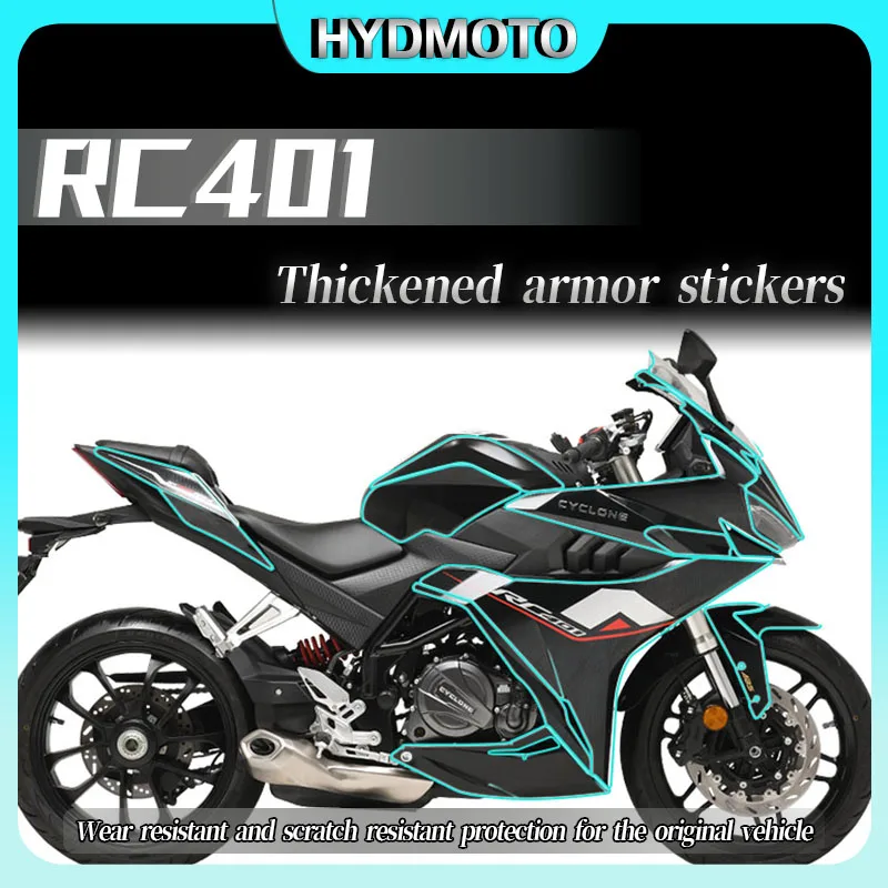 For CYCLONE RC401 Motorcycle Protective Film Invisible Full body paint TPU transparent protective film accessories