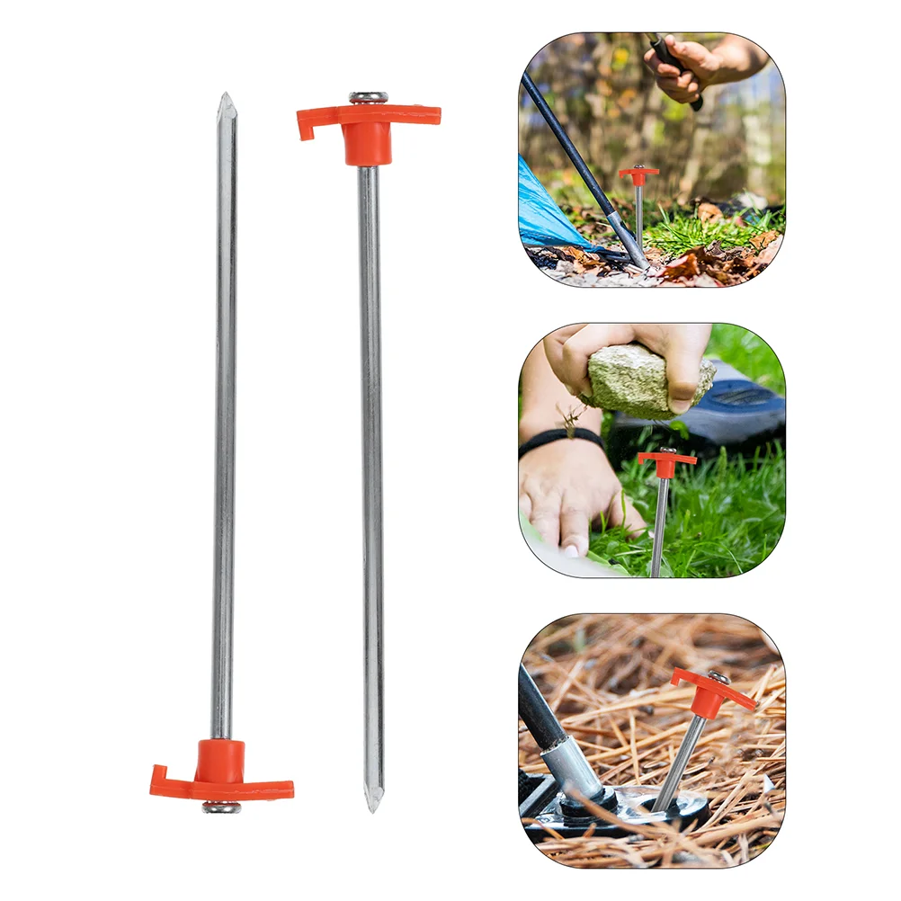 

6 Pcs Artificial Camping Tent Stakes Tents Pegs for Pop up Canopy Heavy Landscape Anchors Spikes Tarp