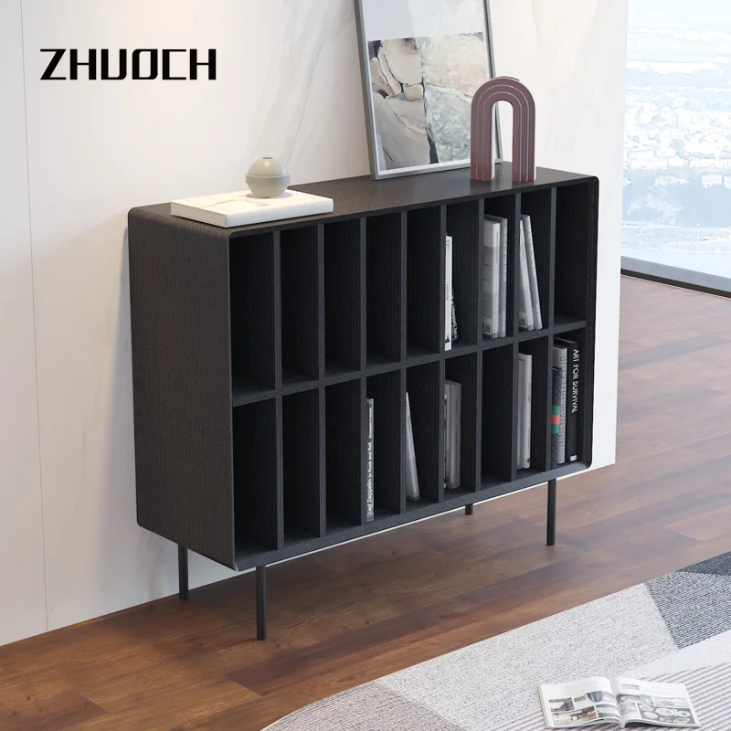 Modern minimalist bookshelf,floor to floor multi story shelf combination Nordic style home living room storag