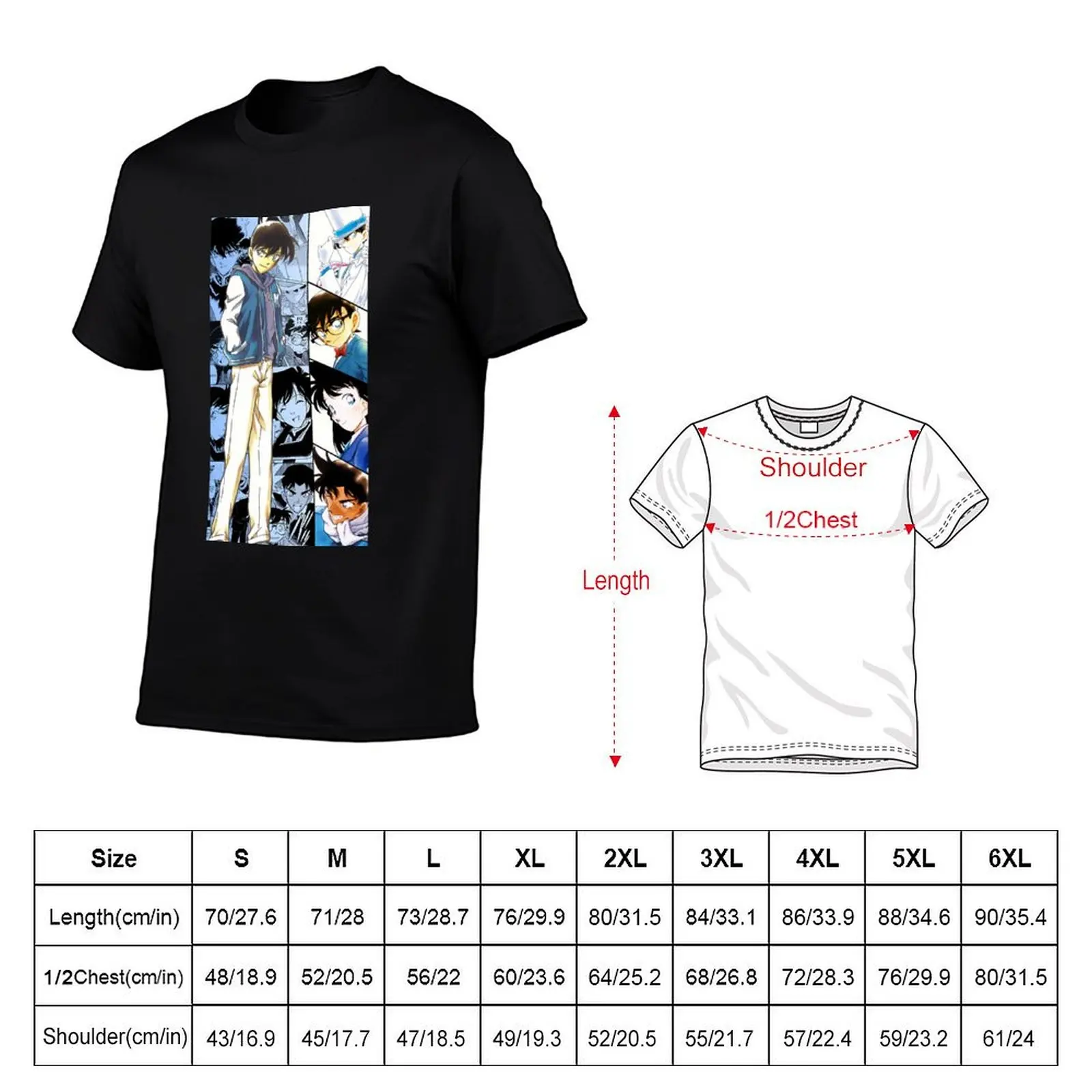 Detective Conan Edit - Collage of Characters! T-Shirt plus size tops summer top korean fashion tshirts for men