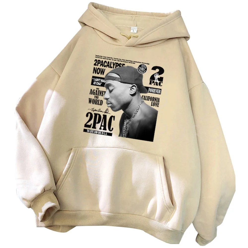 Tupac Shakur 2pacalypse Music Hoodie Tupac Shakur Fan Hoodie Unisex Harajuku Long Sleeve Sweatshirts