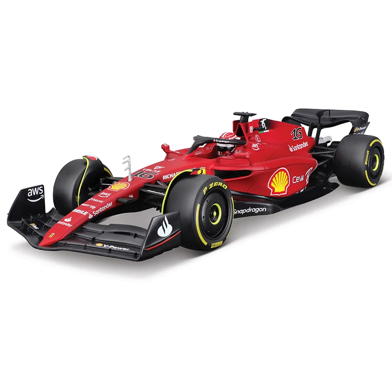 Bburago 1:18 Ferrari 2022 F1-75 SF21 #16 #55 2020 SF1000 #5 F1 Racing Formula Car Static Simulation Diecast Alloy Model Car