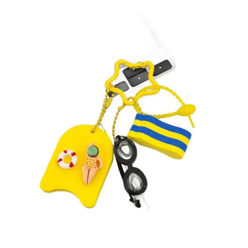 Floating Keychain Anti-Drop Long Lasting High Buoyancy Key Ring for Rafting Boating Fishing Swimming