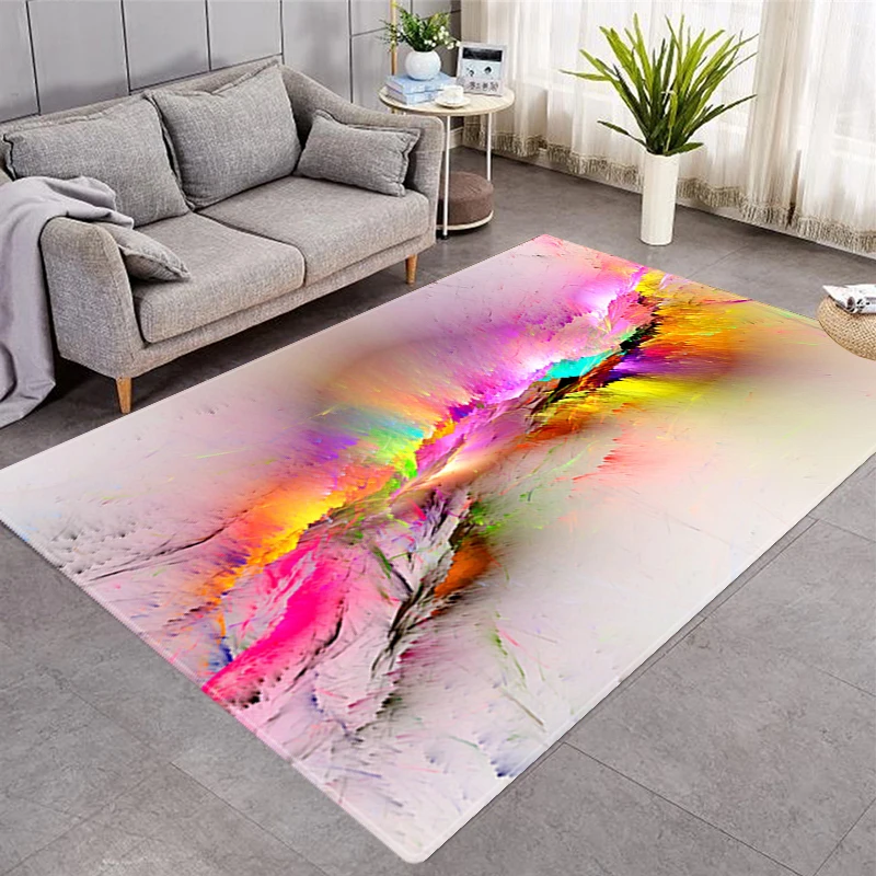 

Colorful Series Printed Rugs Home Living Room 3D Printing Game Small Rug Bedroom Room Decoration Door Mat Non-slip Washable Rug