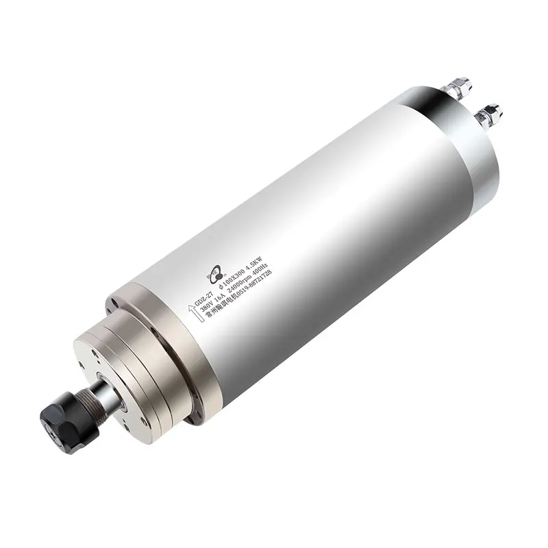 Water Cooled Spindle Motor 4.5KW 100mm GDZ-27 ER20 For Wood & Stone CNC Engraving & Laser Machining Equipment