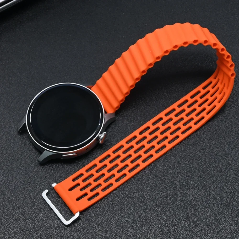 Ocean Silicone Strap for OnePlus Watch 2/2R 46mm Smart Watch 22mm Breathable Sport Band for Garmin Venu 3 45mm Forerunner 965