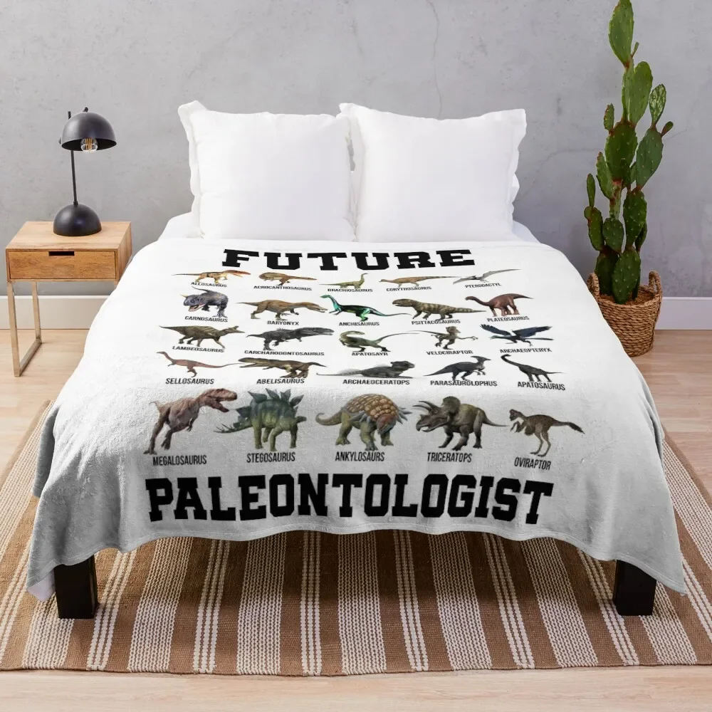 

Kids Future Paleontologist Cool Dinosaur Lover Shirt Throw Blanket valentine gift ideas Luxury Designer Bed Fashionable Blankets