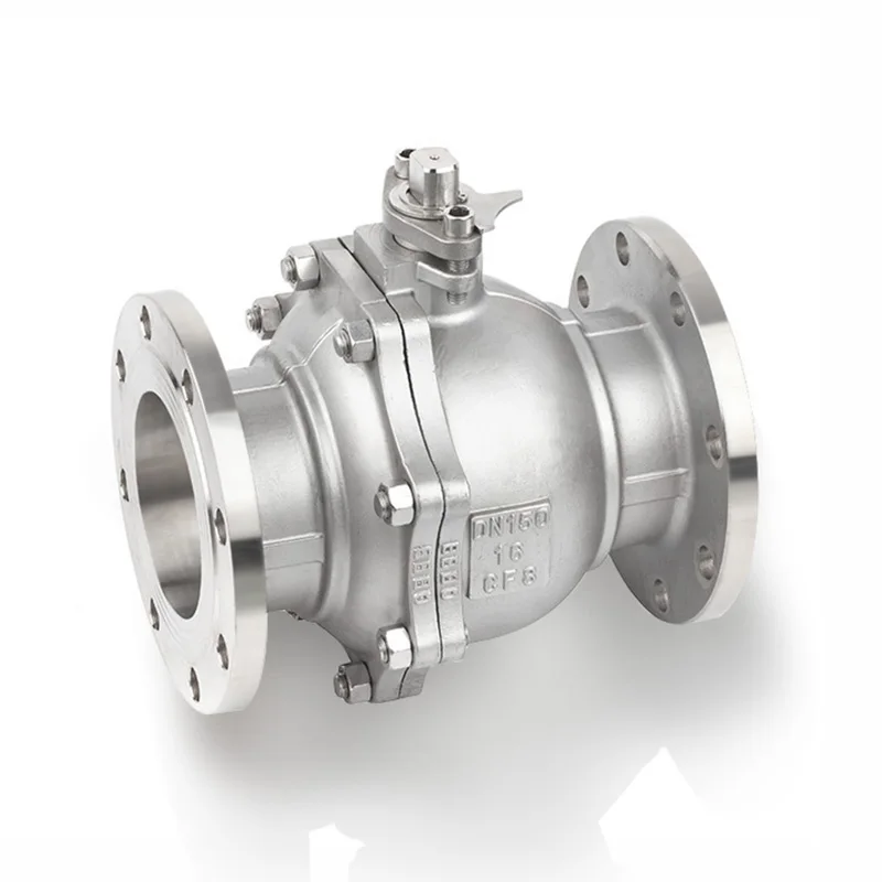 304 stainless steel flange ball valve Q41F-16P stainless steel valve flange connection straight through flange valve 2 inches