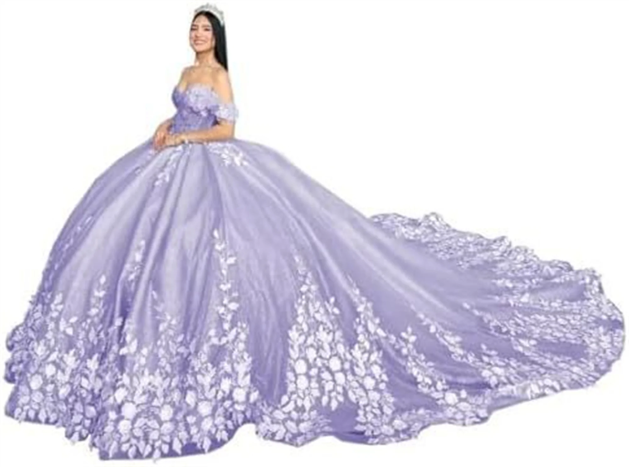 Jeheth sage verde quinceanera vestido 3d floral applique princesa vestido de baile renda tule miçangas aniversário pageant doce 16 vestido