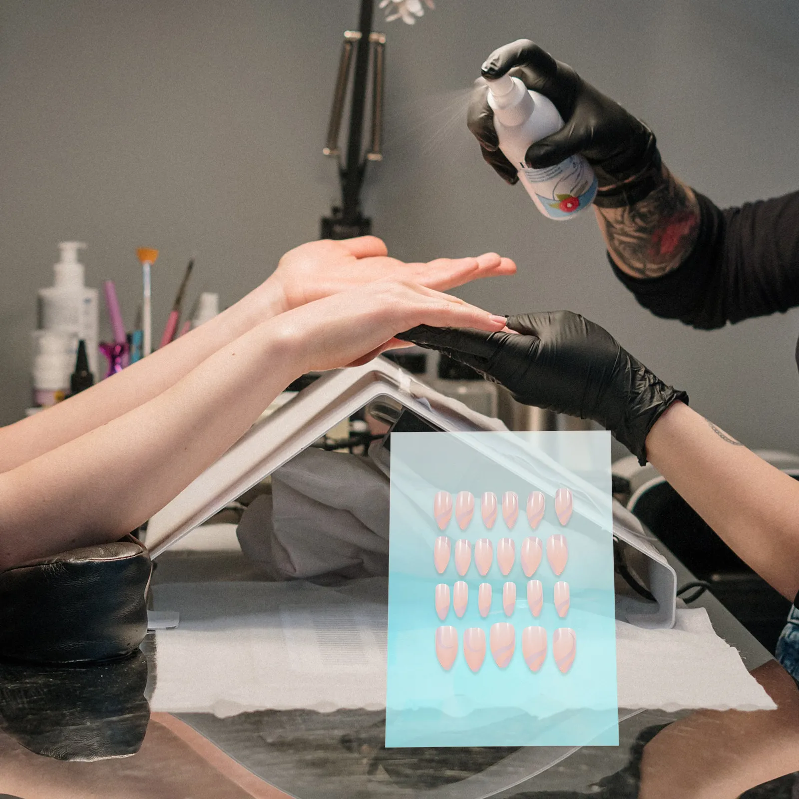 

Nail Photo Prop Display Plate Board Palette Advertising Manicure Table Sample Influencer