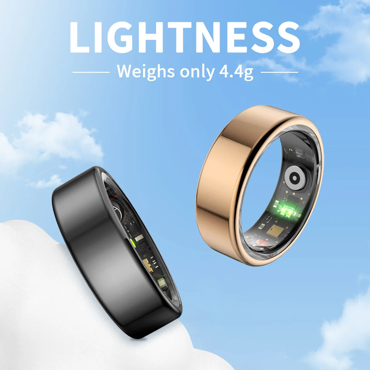 OnePlus New Smart Ring Bluetooth Connection Blood Oxygen Heart Rate Sleep Step Tracking Waterproof Charging Box Charging Stand