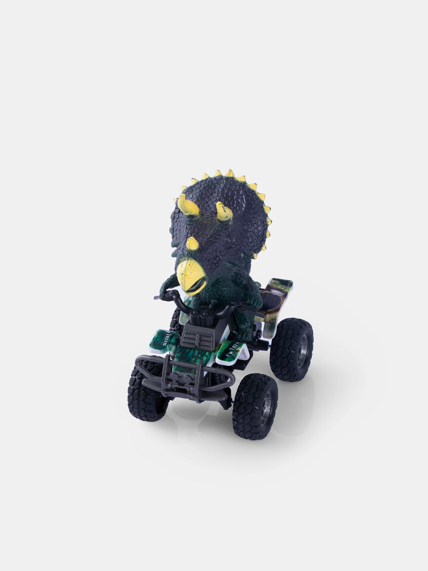 Bored to look at the triceratops inertial dinosaur pullback toy car green that can ride an off-road vehicle