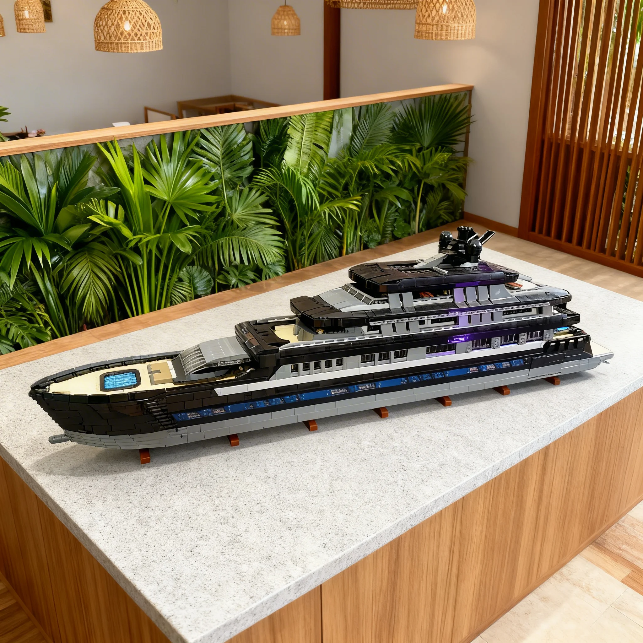 16185pcs MOC Large Luxury Yacht Mini Fig Boat Ship Voyage Build Model Building Blocks DIY Art Set Mega Iconic Skill Kit Toy Gift