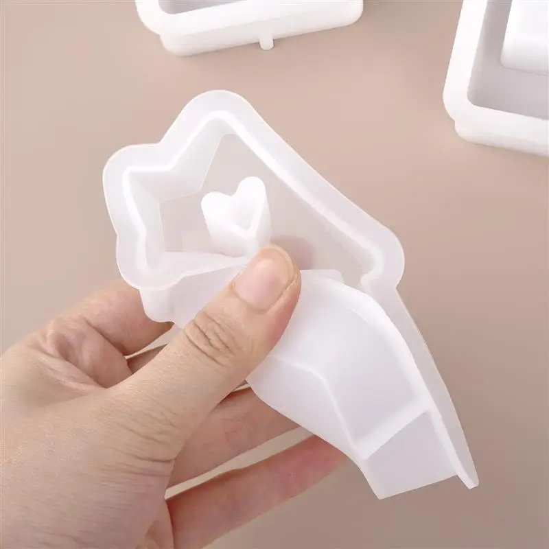 New Heart Shape House Silicone Mold DIY Handmade Houses Plaster Casting Molds Concrete Resin Craft Gift Making Tools Home Decor