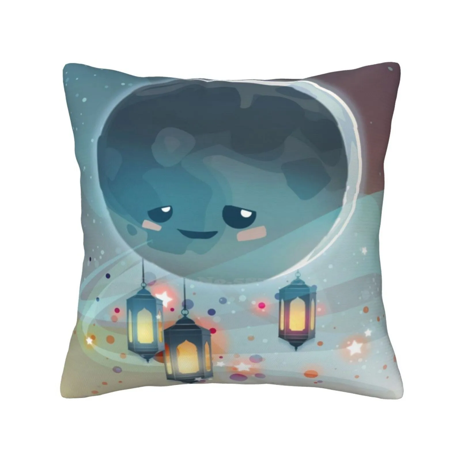 Lantern Moon ( Ramadan Kareem ) Pillowslip Pillowcase Ramadan Eid Zuckerfest Karim Kareem Mubarak Moon Sickle Latern Stars Sky