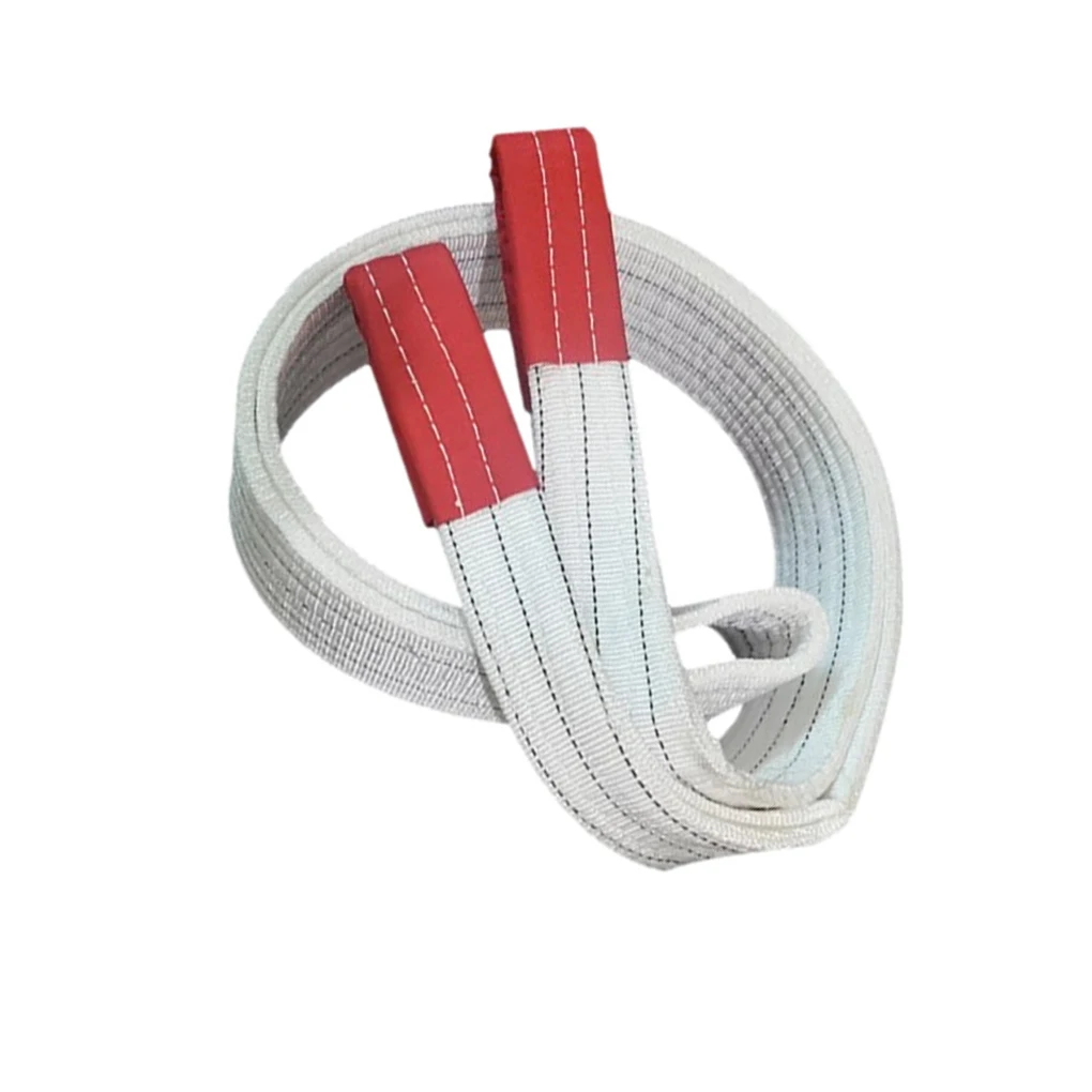 

White Corrosion Resistant Lifting Slings For Crane Lightweight And Flexible Corrosion Resistance 2T*4M