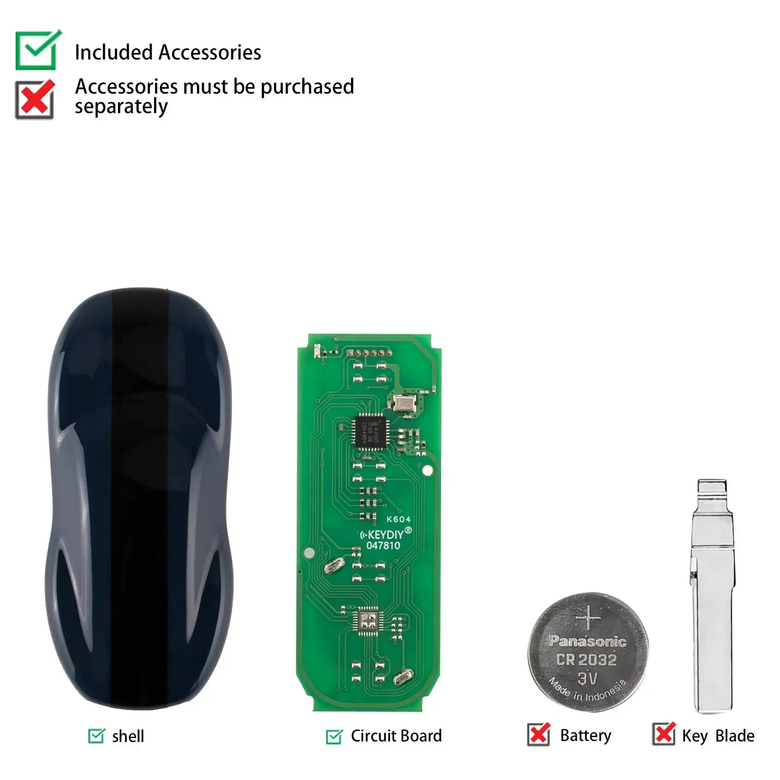 KEYDIY C29AX71 Smart Key Titanium Gray Color Without Buttons with NCF29A1, NCF29A2, NCF29A3, NCF29A4, NCF2953, NCF2954