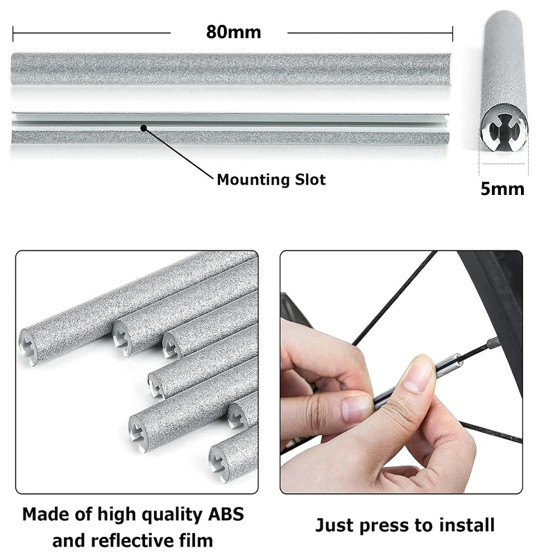 Imagem -03 - Conjunto de Refletores de Raios Impermeáveis Montagem Fácil Equitação Segura à Noite Bicicleta 36 Pcs 48 Pcs 72 Pcs 96 Pcs 8cm