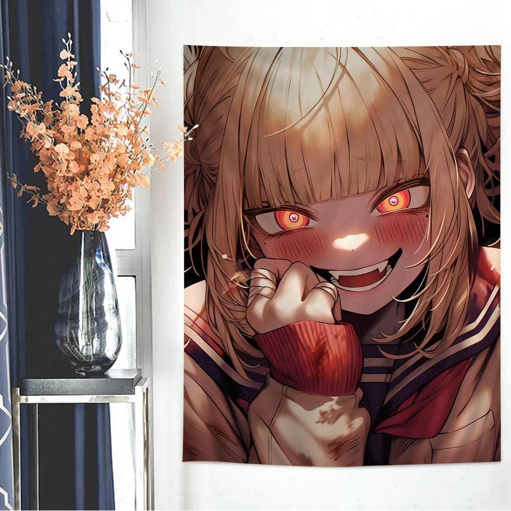Himiko Toga anime Good Quality DIY Wall Tapestry Hanging Tarot Hippie Wall Rugs Dorm INS Home Decor