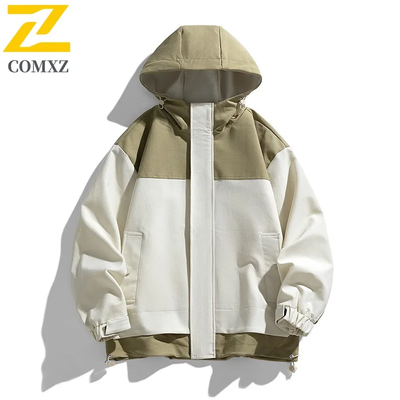 

COMXZ Роскошная мужская куртка с капюшоном, легкие куртки для рыбалки нахлыстом, удобные мотоциклетные куртки для отдыха и пешего туризма
