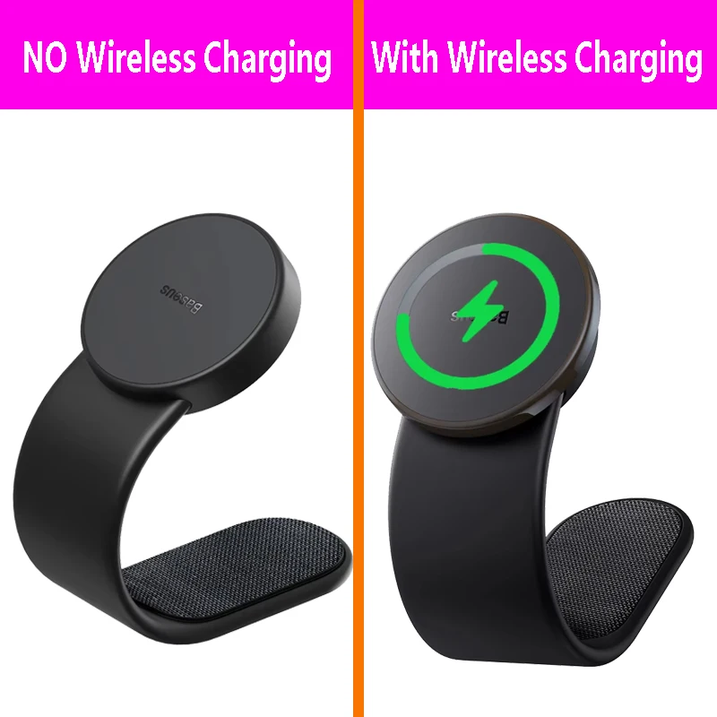 Baseus 15W Magnetic Charging Phone Holder Wireless Charger Phone Bracket for iPhone 12 13 14 15 Pro Max Dashborad Center Console