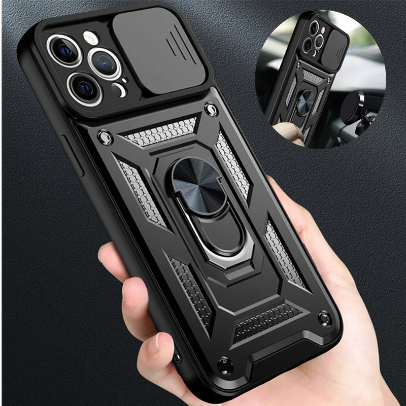 

Cover Case For OPPO A54 A74 4G A72 A73 A93 5G Realme C20 C21 C11 Armor Anti-fall Coque Slide Window Camera Protection Phone Case