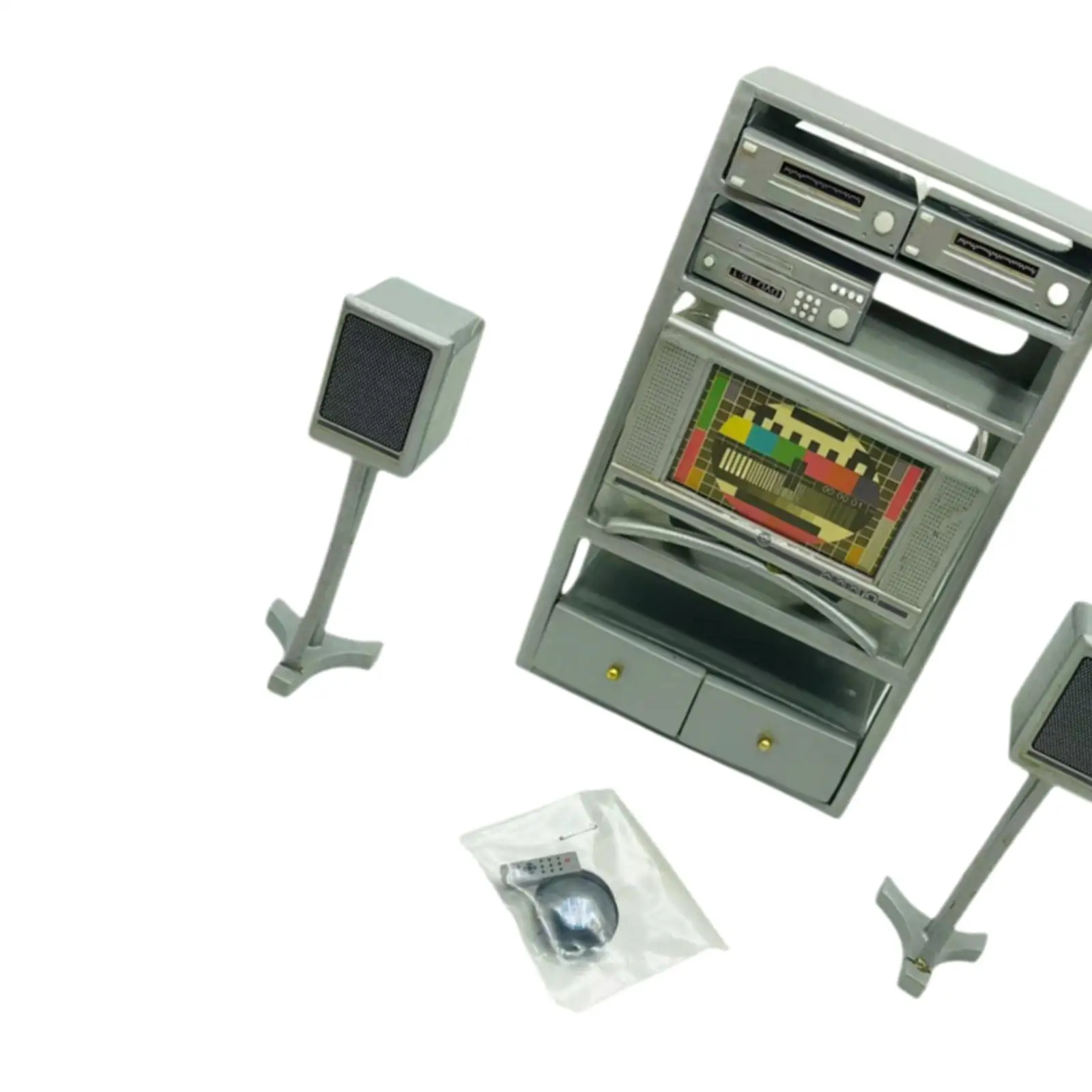 Set di altoparlanti miniature per case delle bambole 1/12 Strumenti fai-da-te Mobili in miniatura creativi Altezza 16 cm