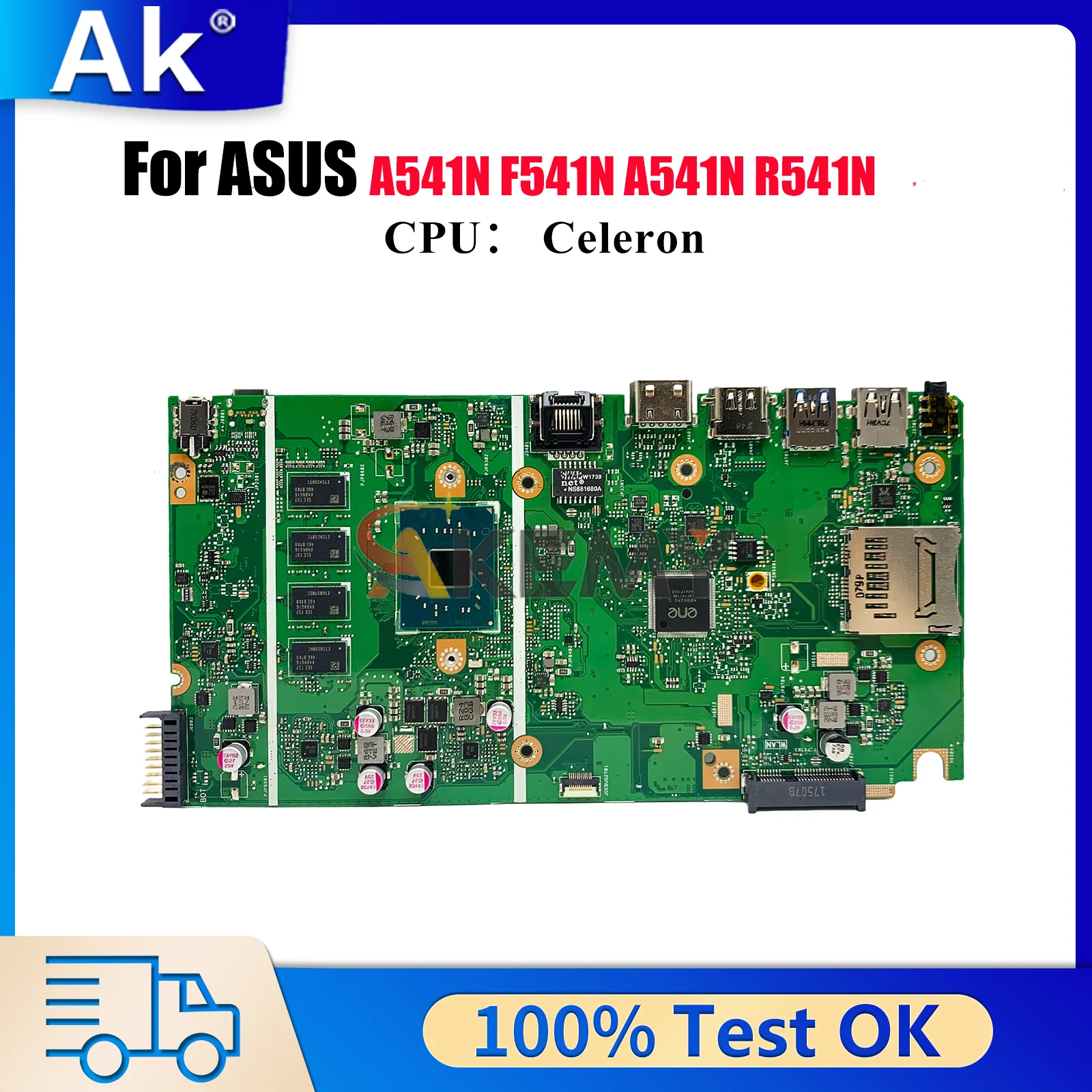 

X541NA Материнская плата для ноутбука ASUS VivoBook F541N X541NC A541N A541N X541NA R541N X541N Материнская плата для ноутбука с процессором Celeron stk