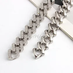 1-5meters Zinc Alloy Silver 3 and 4mm thick 2 sizes bag strap luxury designer crossbody bags bag chains