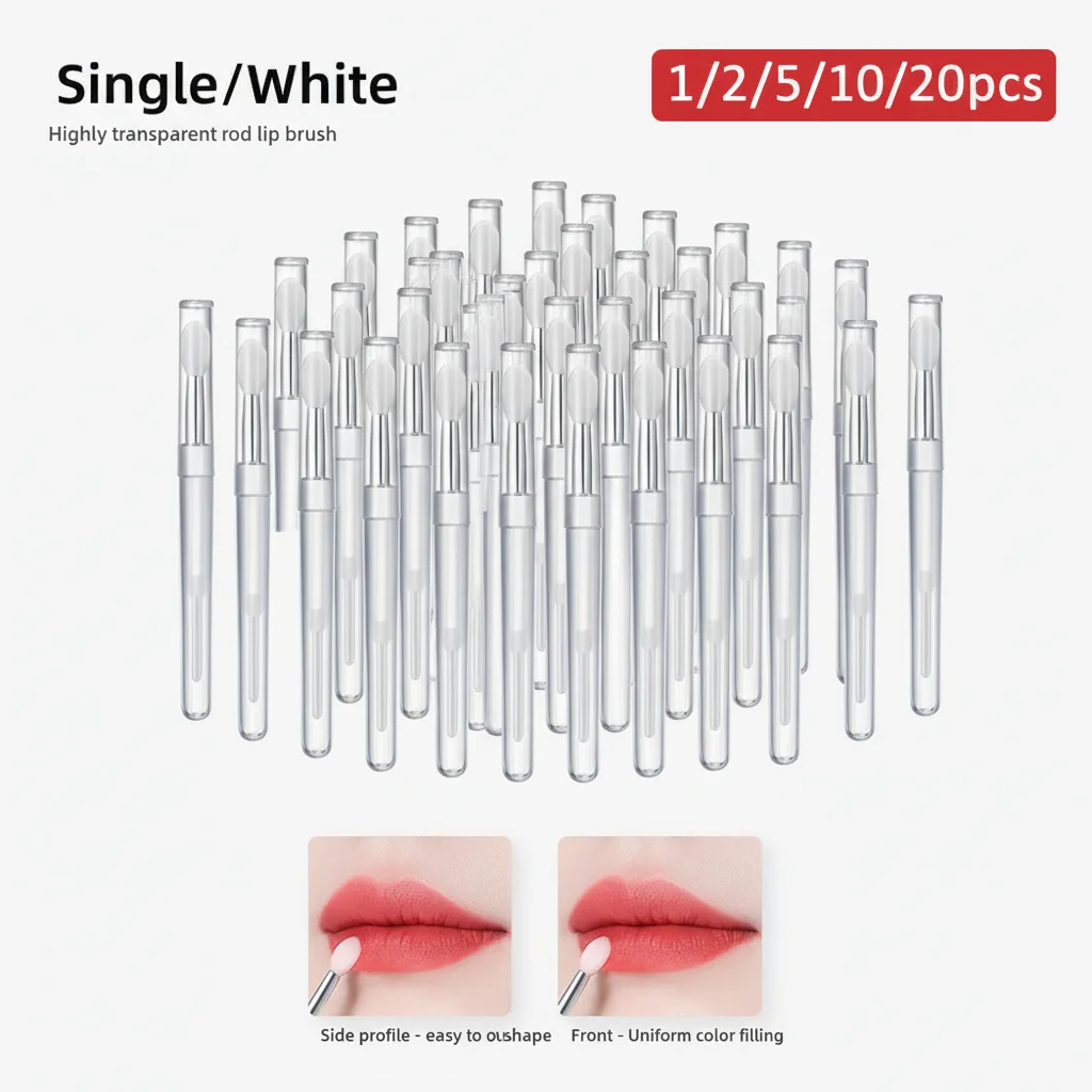 Silicone lip brush with cover, dustproof lipstick brush, glitter eyeshadow brush, portable multi-purpose brush