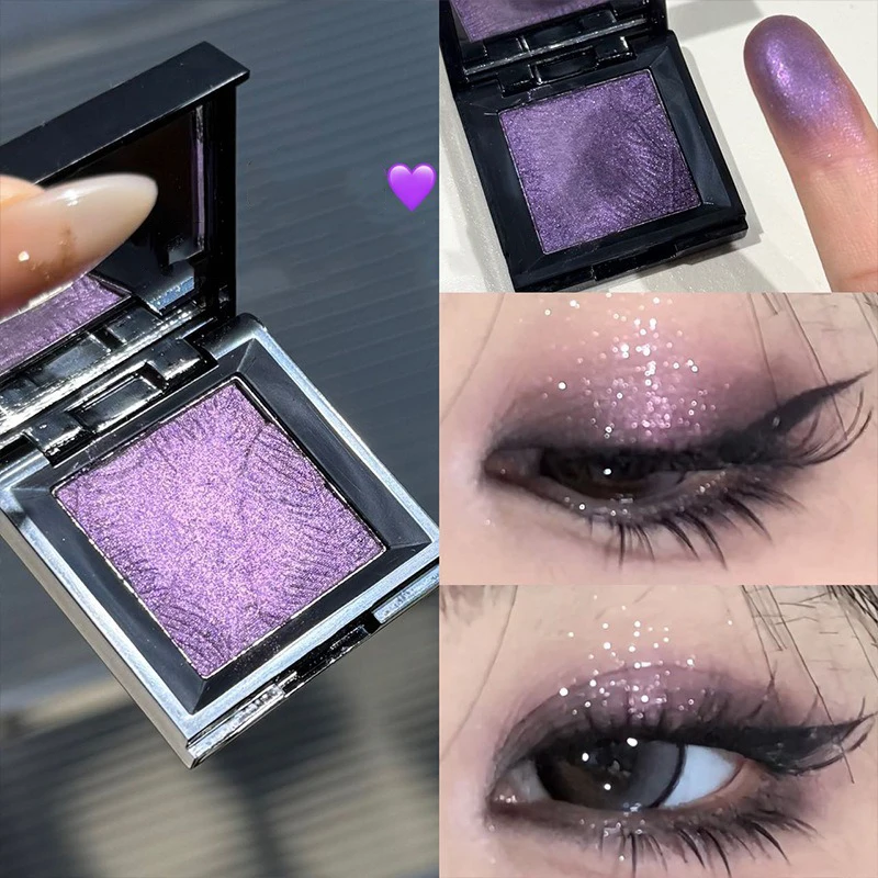 Putty Chunky Glitter Eyeshadow Single Blue Purple Iridescent Sparkle Highlighter Creamy Shimmer EyeShadow for Daily Party Makeup