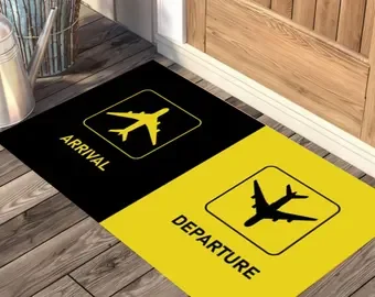 Aircraft Takeoff and Landing Door Mat Porch Living Room Entrance Decorative Anti Slip Carpet Entrance Home Decoration Rug