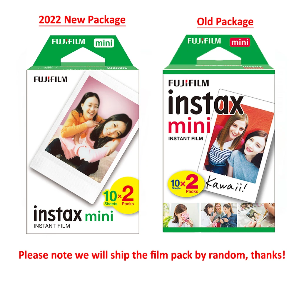 Fujifilm Instax Mini Film White 10 20 40 60 80 100 Sheets For FUJI Instant Photo Camera Mini 12/11 Mini 9 8 7 70 90 Film Camera