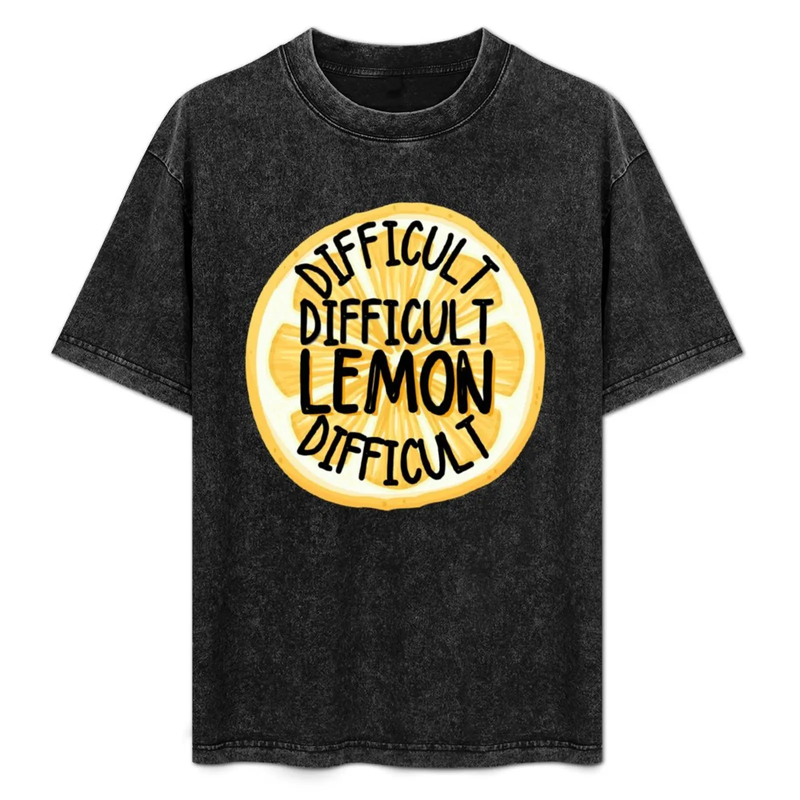 Difficult Difficult Lemon Difficult T-Shirt plain Man t-shirt anime tshirt Louboutins Men's t-shirt