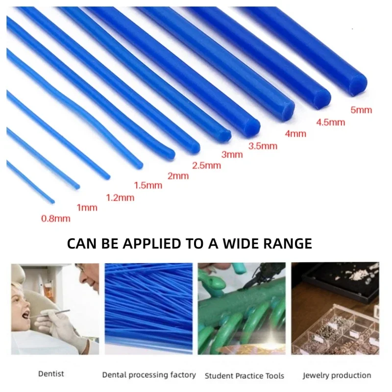 1Box Dental Wax Line Stick Casting Wax Wire Set Sprue Wax Lines Blue Color Dental Laboratory Material Orthodontic Wax