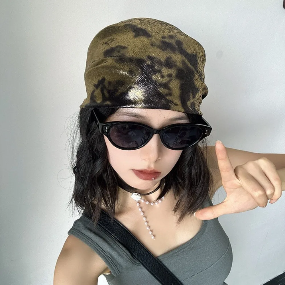 

Headwear Y2K Liquid Silver Hair Scarf Hip Hop Soft Wrap Laser Color Hair Band Headband Slender Scarf Punk Bandana Streetwear