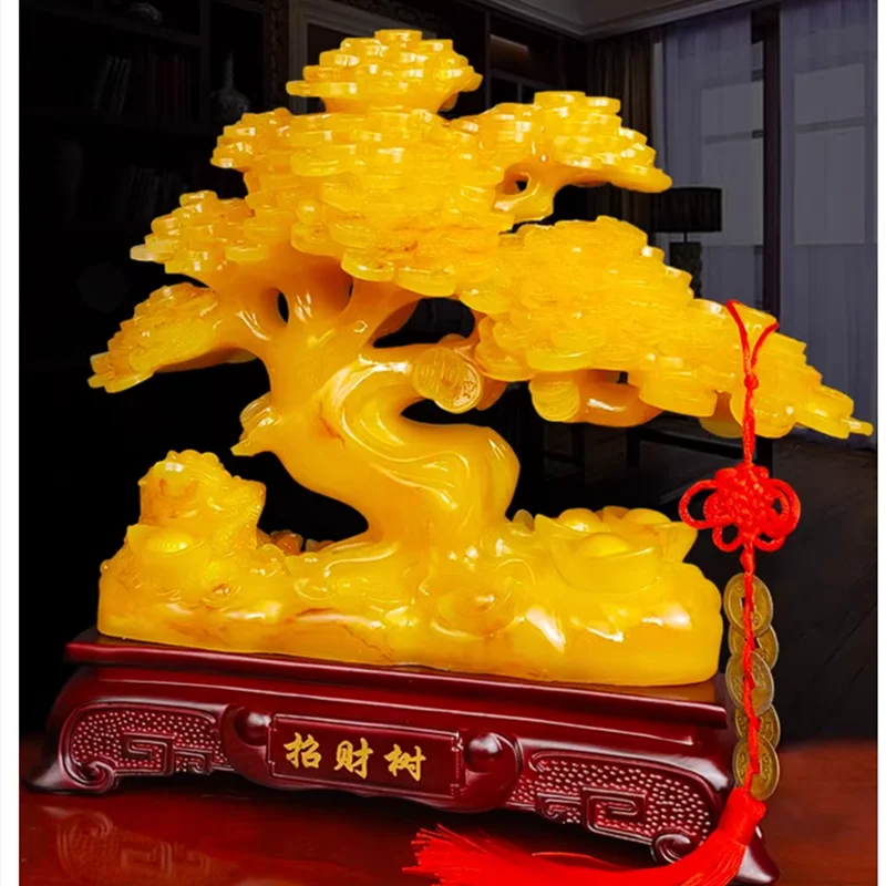 1PCS resin retro handmade lucky tree home living room wine cabinet front desk decoration opening gift Home decor accessories